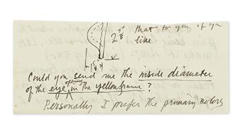 CALDER, ALEXANDER. Small archive of 5 items Signed, to collector Harry Francis Burke: two Autograph Letters * three Autograph Postcards